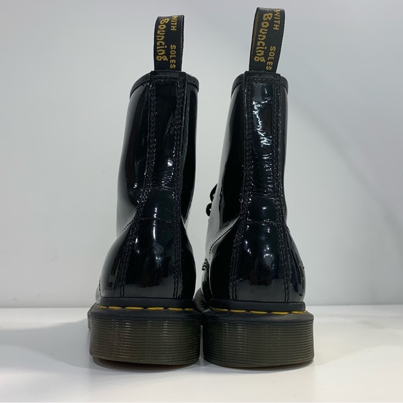 Dr Martens Doc Martens Air Wair Boots With Bouncing Soles Women’s 8 Black Patent - Picture 8 of 12
